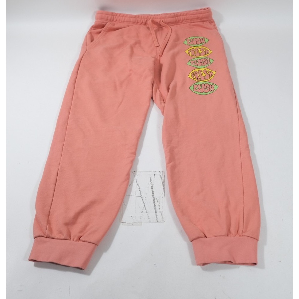 Lush Sweatpants Women L Pink Fresh Lush Graphic Organic Cotton Joggers 217573